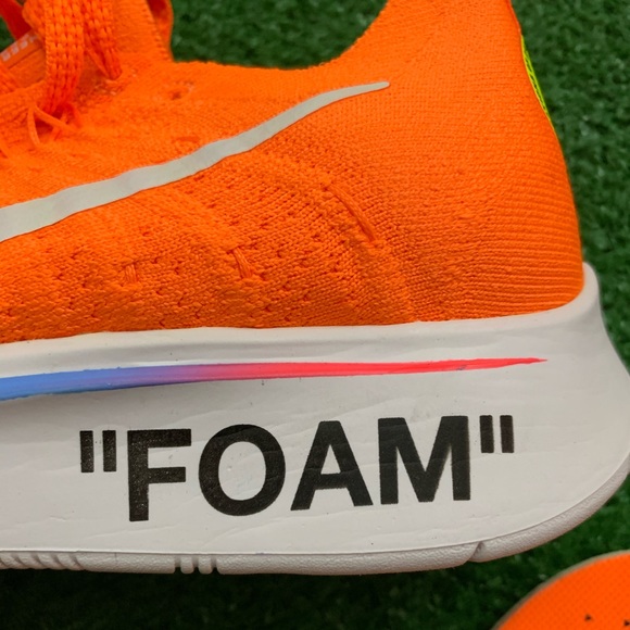 -Edm- 🍊*NEW* OFF-WHITE x Nike Zoom Fly Mercurial Total Orange 2018 (Sz 8) - Picture 12 of 16